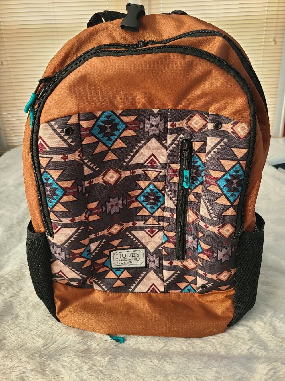 Hooey Rockstar Backpack Aztec Pattern Brown